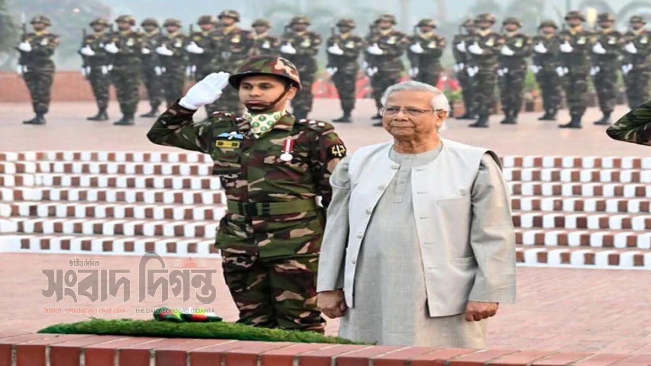 স্বাধীনতার বিজয়ে বীর শহীদদের প্রতি প্রধান উপদেষ্টার গভীর শ্রদ্ধা 
