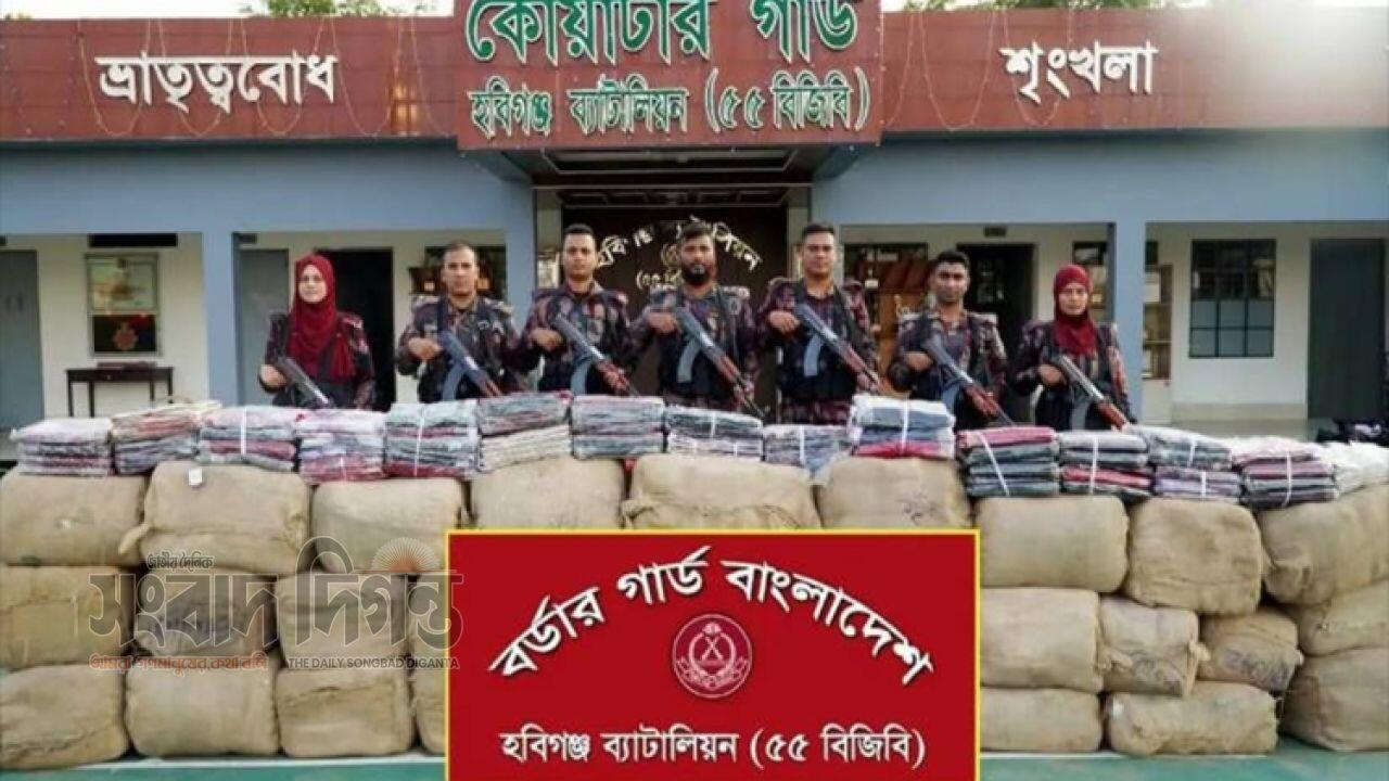 হবিগঞ্জে বিজিবির অভিযানে ভারতীয় কসমেটিকস জব্দ