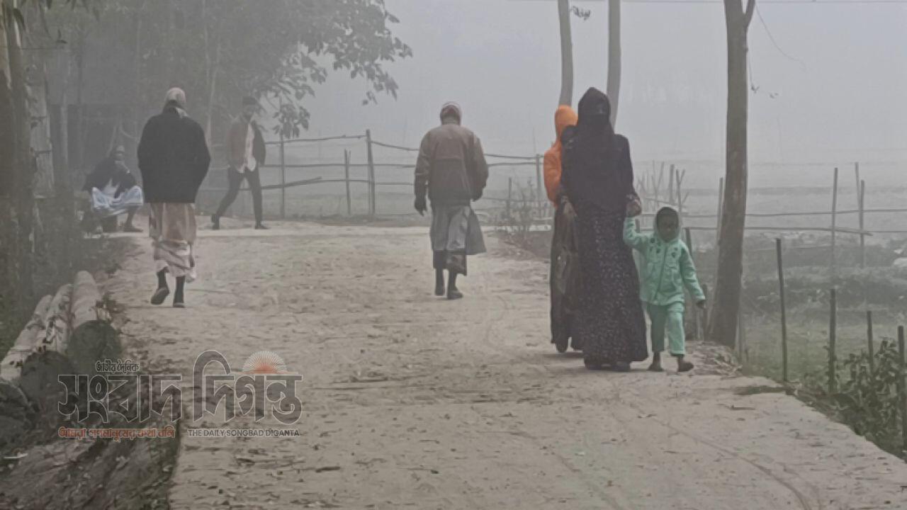 কুড়িগ্রামে তীব্র শীত হিম বাতাসে স্থবির জনজীবন