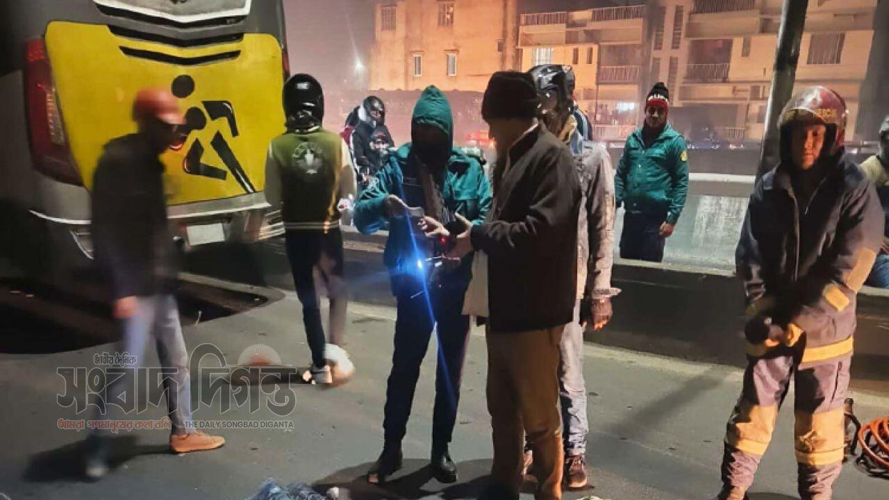খিলগাঁও ফ্লাইওভারে কাভার্ডভ্যান চাপায় পুলিশ নায়েক নিহত