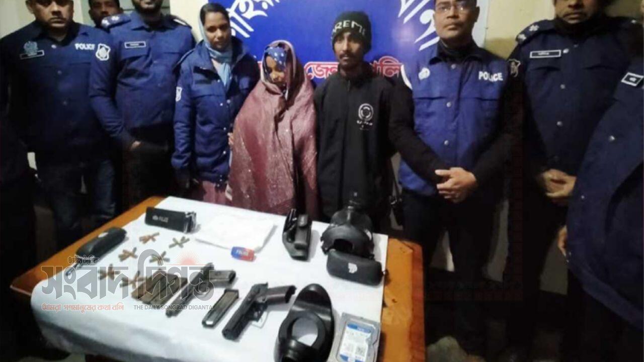 চাঁদপুরে পাওয়া গেল খিলক্ষেত থানার লুট হওয়া অস্ত্র