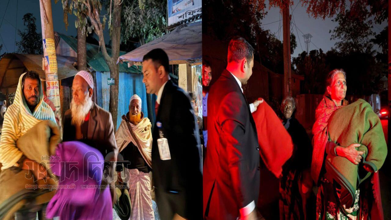  গভীর রাতে শীতার্তদের পাশে রূপগঞ্জ ইউএনও মোঃ সাইফুল ইসলাম