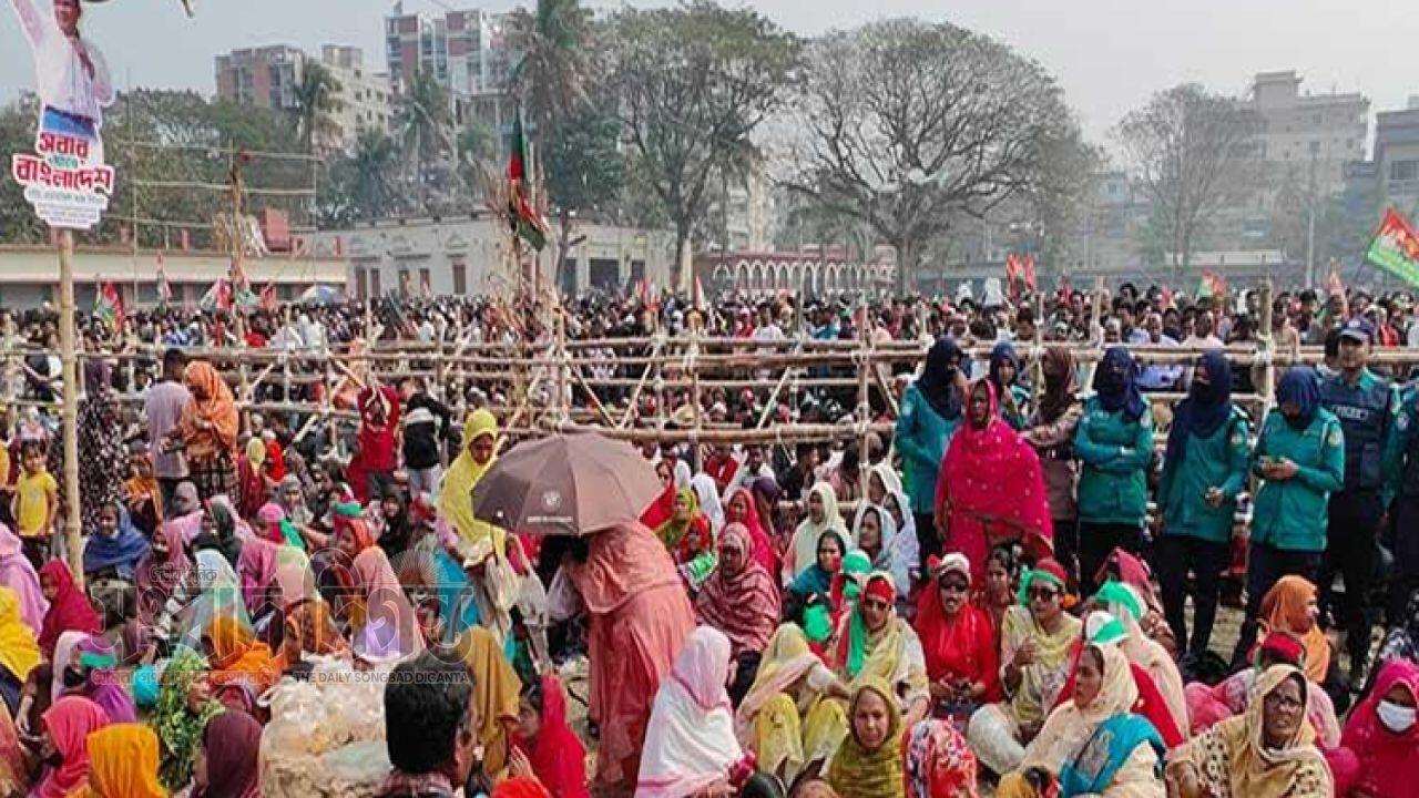 রাজশাহীতে তারেক রহমানের জনসভায় মিলল বিশাল জনস্রোত
