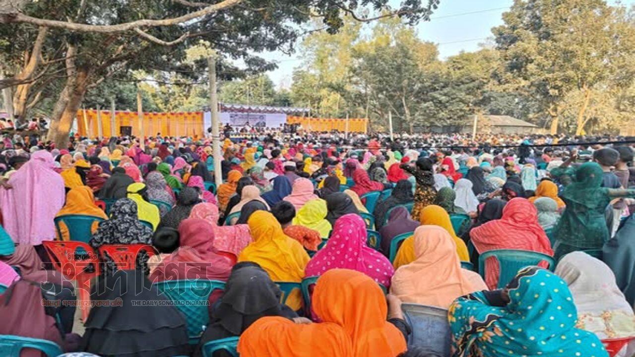 ধানের শীষের পক্ষ সমর্থনে সিরাজগঞ্জে নির্বাচনি গণসংযোগ