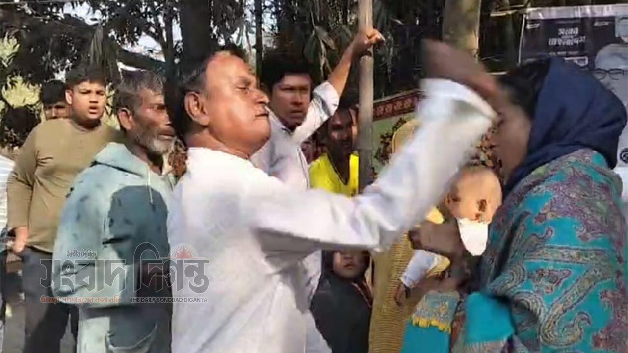নারী প্রার্থীর উপর হামলার অভিযোগ 