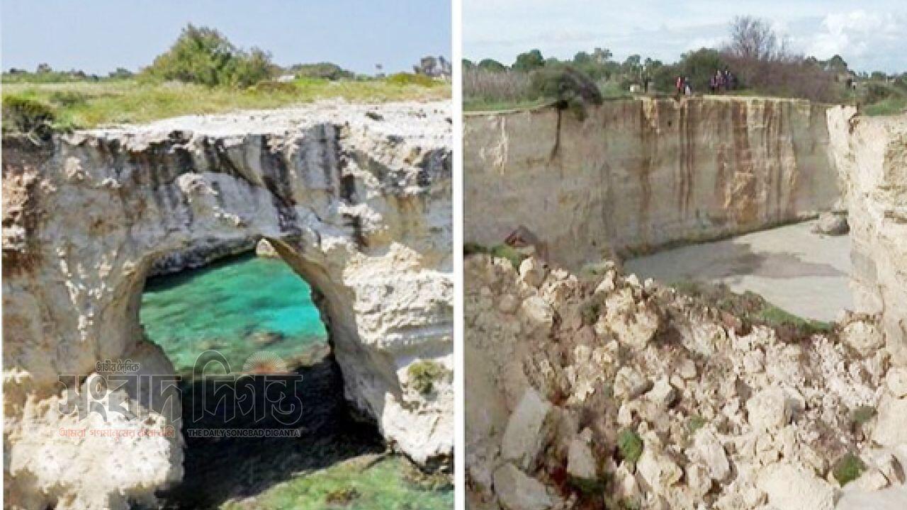 ভালোবাসা দিবসেই ধসে পড়ল ইতালির জনপ্রিয় ‘লাভার্স আর্চ’