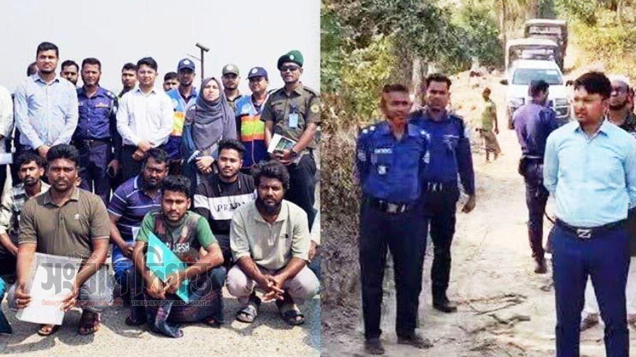 সীতাকুণ্ডে সমুদ্র থেকে অবৈধ বালু উত্তোলন: ৯ ড্রেজার জব্দ, আটক ১৩