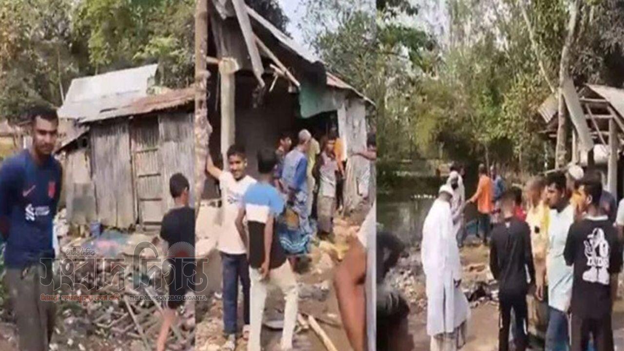চাঁদা না দেওয়ায় মুক্তিযোদ্ধার বাড়িতে হামলা যুবদল নেতা আটক