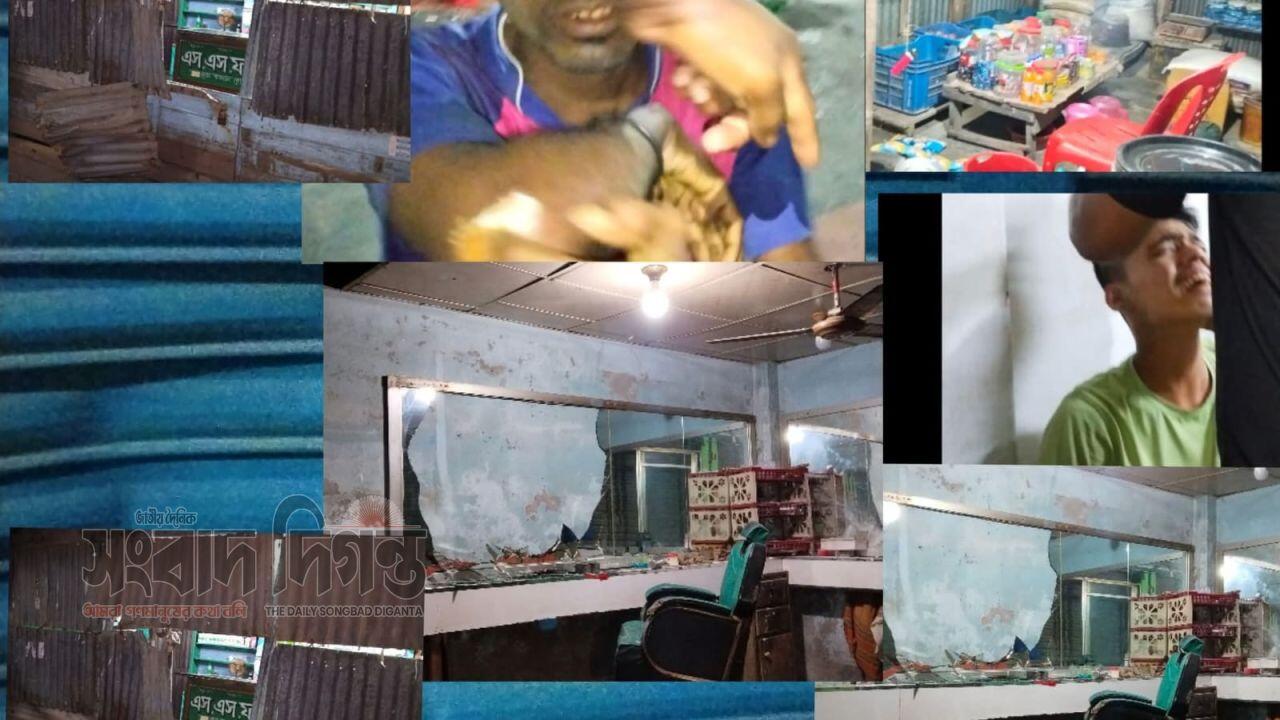তুচ্ছ ঘটনাকে কেন্দ্র করে নেছারাবাদের নান্দুহার বাজারে তাণ্ডব - বহিরাগতদের হামলায় ভাঙচুর-লুটপাট