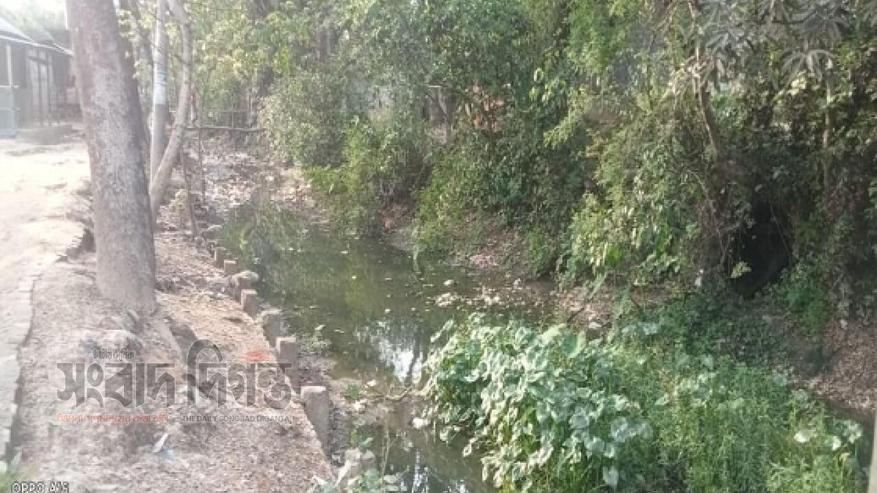 ফুলবাড়িয়া লাহেড়ীপাড়া নারাবিলের খাল দূষণে জনদুর্ভোগ চরমে, পুনঃখননের জোর দাবি