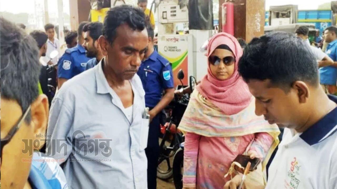 রাজবাড়ীতে লাইসেন্স ছাড়া তেল নিতে গিয়ে ৮ মোটরসাইকেল চালককে জরিমানা