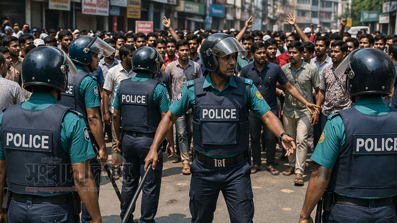 পুলিশের দায়িত্ব পালনে বাধা মব কালচার 