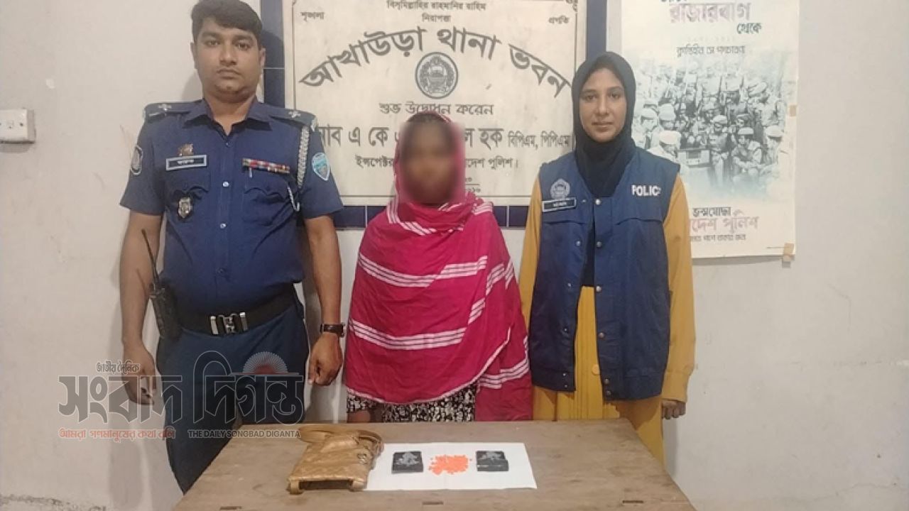 আখাউড়ায় ৪০০ পিস ইয়াবাসহ নারী মাদক কারবারি গ্রেপ্তার 