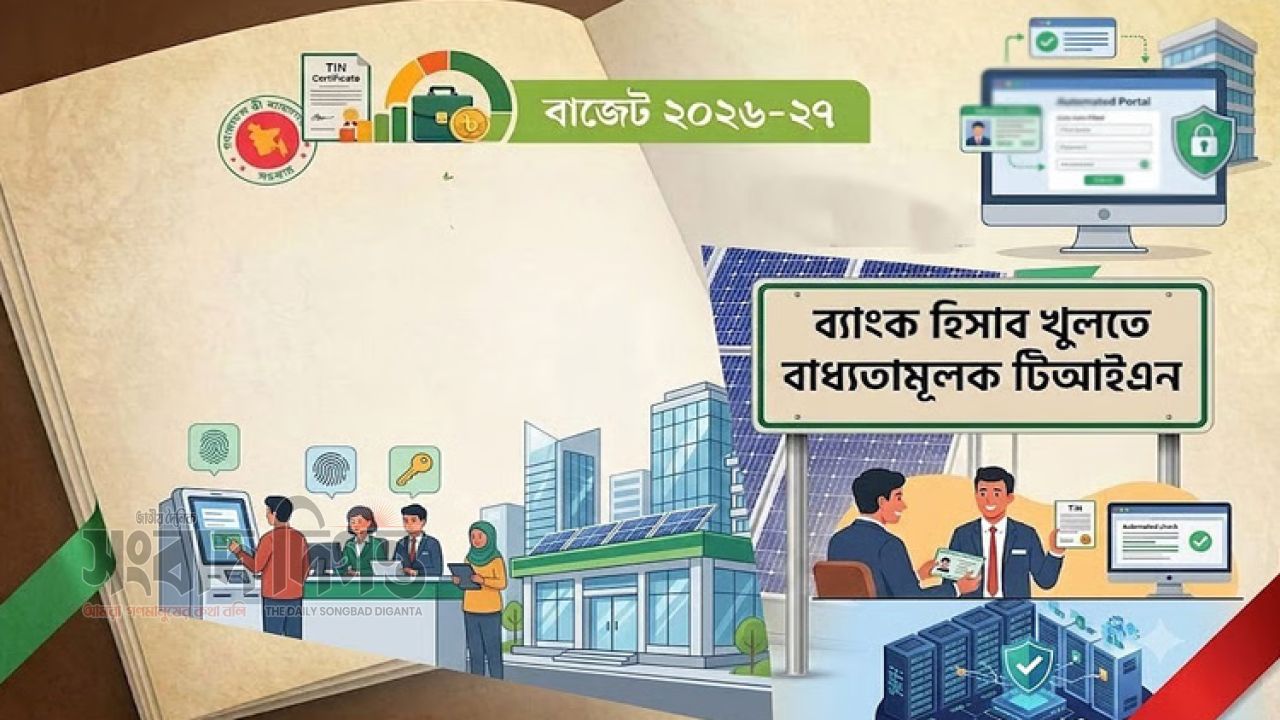 নতুন ব্যাংক অ্যাকাউন্টে লাগবে টিআইএন, বাজেটে ঘোষণা