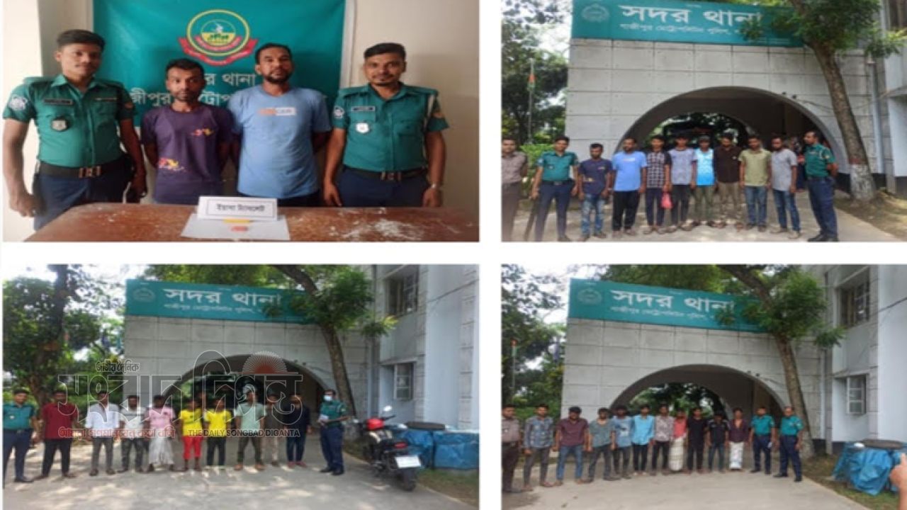 সদর থানার মাদকবিরোধী অভিযানে গত ২৪ ঘণ্টায় ২৭ জন গ্রেপ্তার