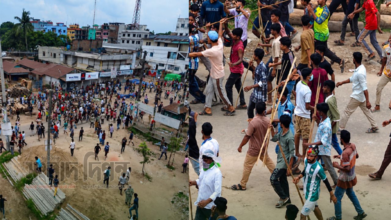 ব্রাহ্মণবাড়িয়ায় সুদের টাকা নিয়ে তৃতীয় দিনের মতো সংঘর্ষ চলছে 