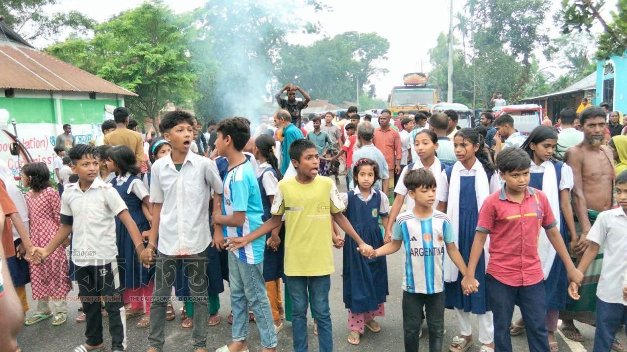 মাদারগঞ্জে ট্রাকচাপায় দুই প্রাথমিক শিক্ষার্থী গুরুতর আহত 