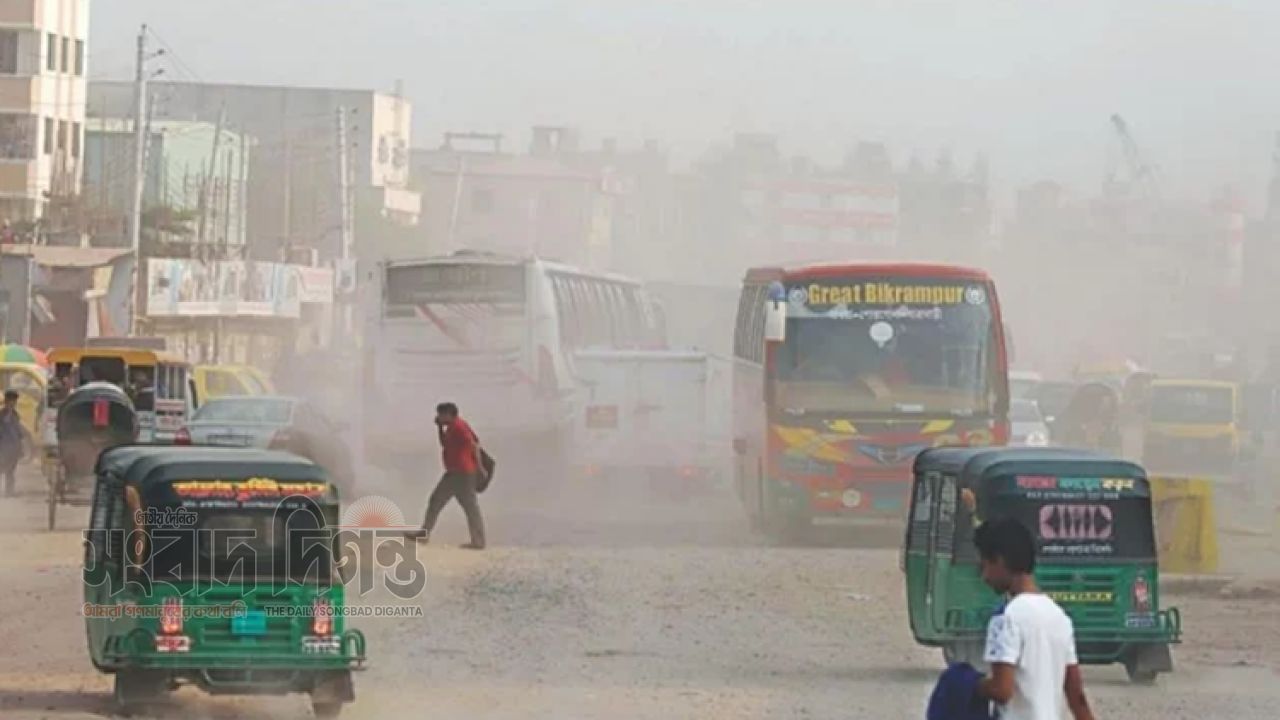 দূষণের তালিকায় ১৭ নম্বরে ঢাকা, তবে বায়ুমান এখন মাঝারি