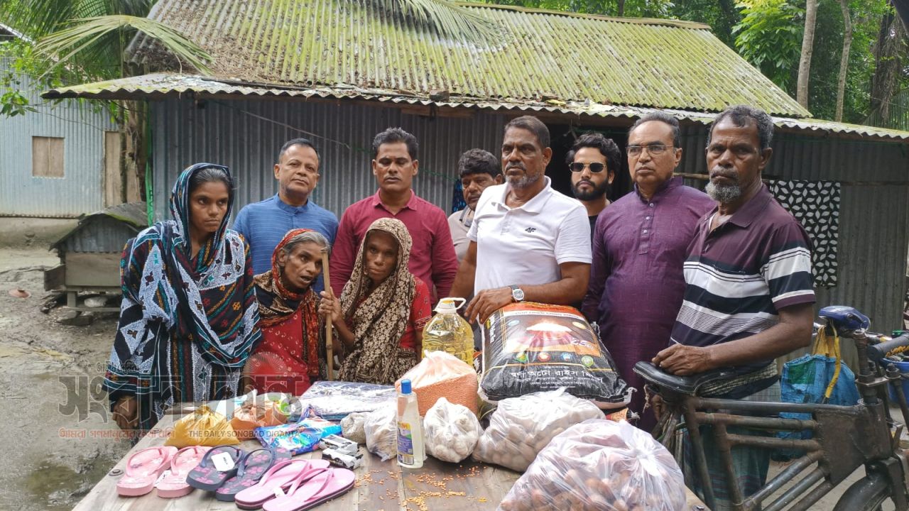 মাদারীপুরের কালকিনি ও ডাসারে দুইটি পরিবারে আর্থিক সহায়তা পৌঁছে দেন - এমপি খোকন  তালুকদার 