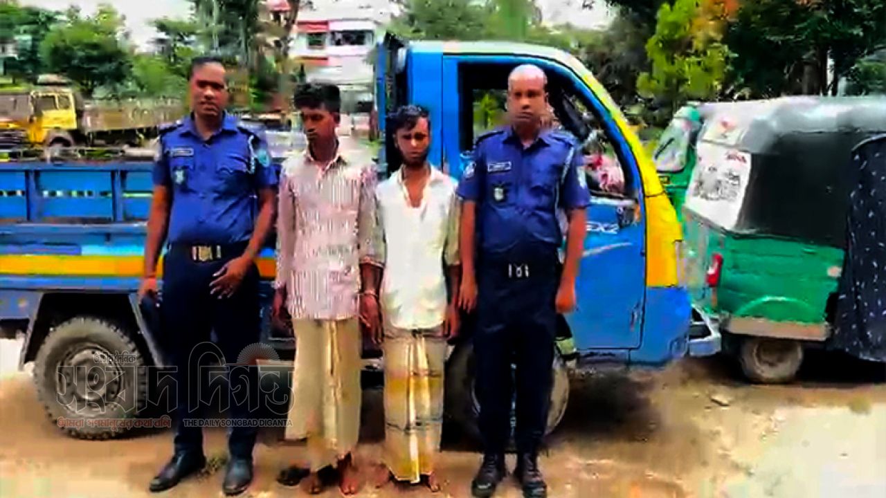 সন্দেহভাজন পিকআপ থামাতে গিয়ে এসআইকে রামদার কোপ, দুইজন কারাগারে 