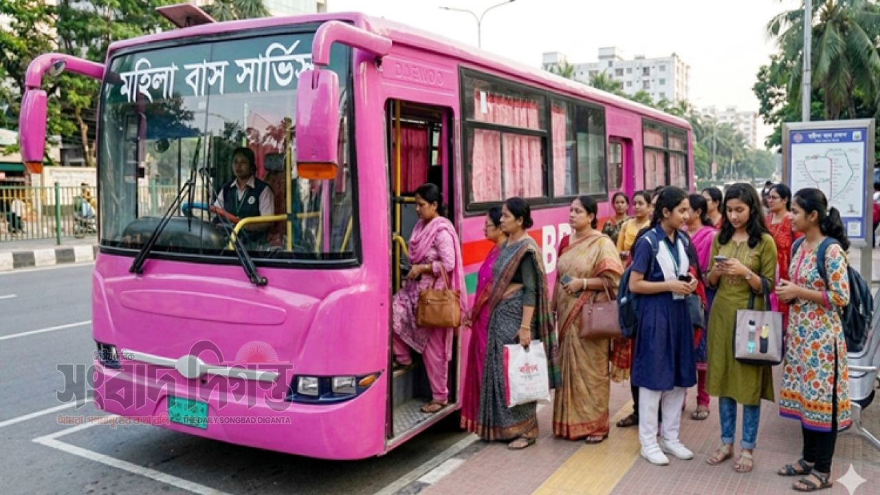নারীদের নিরাপদ যাতায়াতে রাজধানীতে চালু হলো  ‘মহিলা বাস’ সার্ভিস