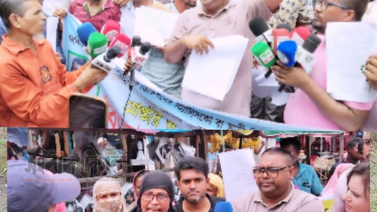আদালতের স্থিতাবস্থা অমান্যের অভিযোগ, ওয়াকফ জমি রক্ষায় দুয়ারীপাড়ায় মানববন্ধন 