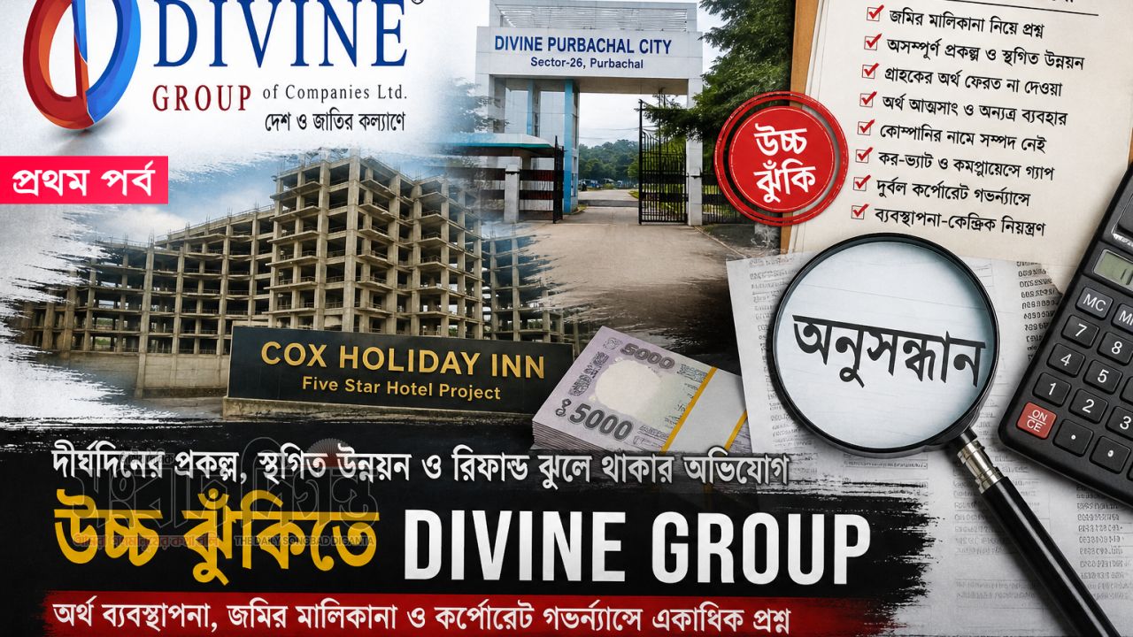 গ্রাহকের অর্থ কোথায়? Divine Group-এর প্রকল্প ও সম্পদ