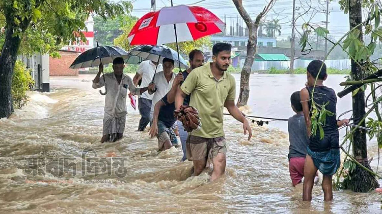 ভারী বৃষ্টিতে বাড়বে নদীর পানি, দুই জেলার নিম্নাঞ্চল প্লাবনের শঙ্কা 