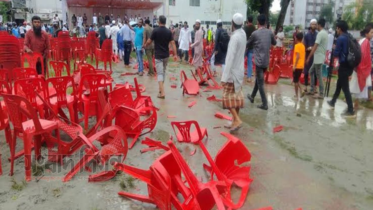 বক্তব্যের সুযোগ না পেয়ে বিএনপির প্রতিষ্ঠাবার্ষিকীর সমাবেশে চেয়ার ছোড়াছুড়ি