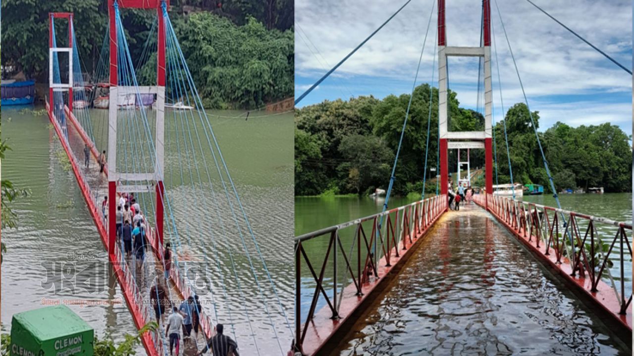 সাত দিন পর ঝুলন্ত সেতুতে পর্যটক প্রবেশ