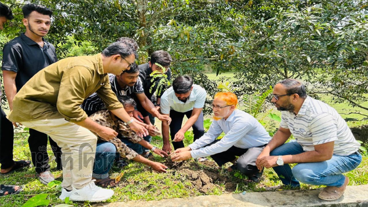 মাতামুহুরি কলেজ ছাত্রদলের উদ্যোগে বৃক্ষরোপণ ও চারা বিতরণ 
