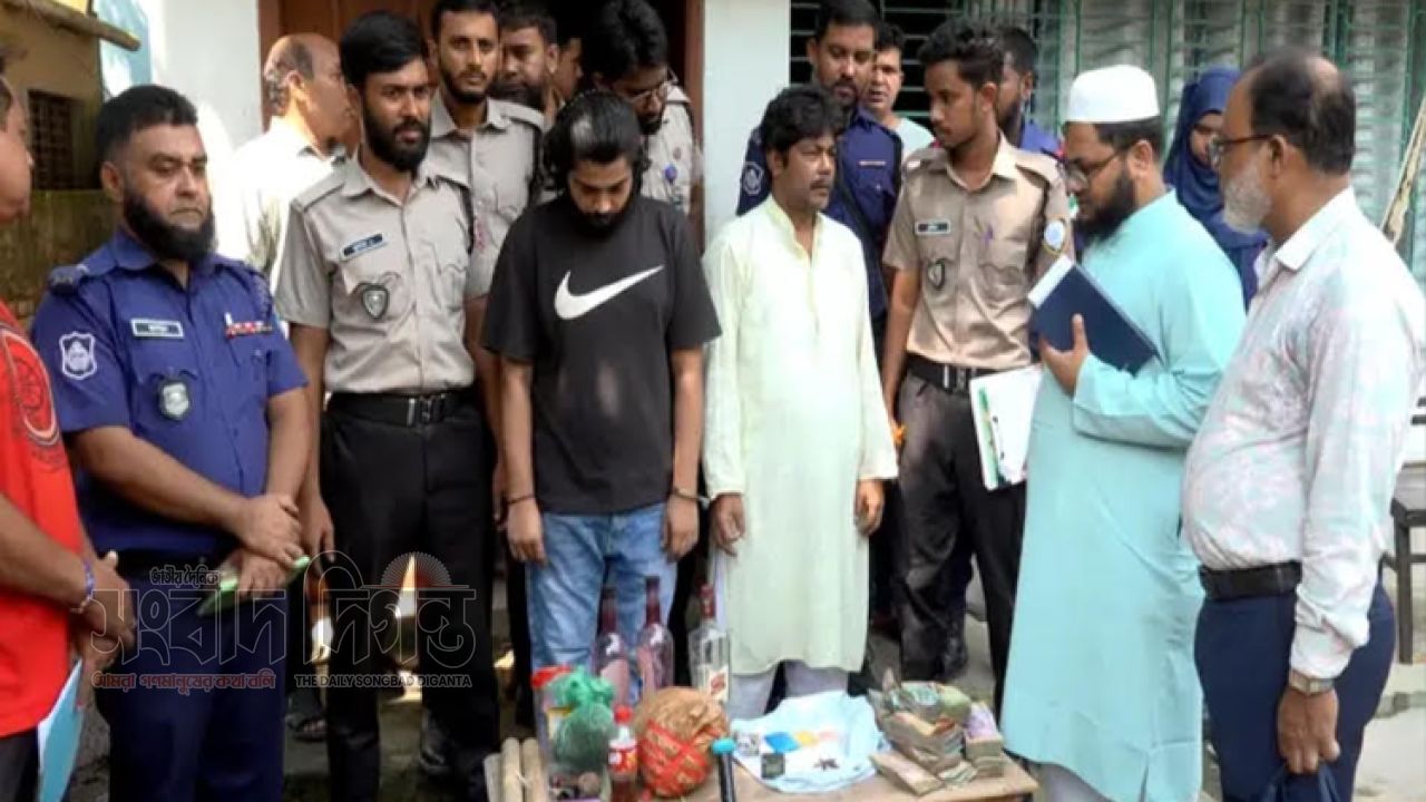মেহেপুরে বিপুল পরিমাণ মাদক, নগদ অর্থ ও গুলিসহ বাবা ছেলে আটক