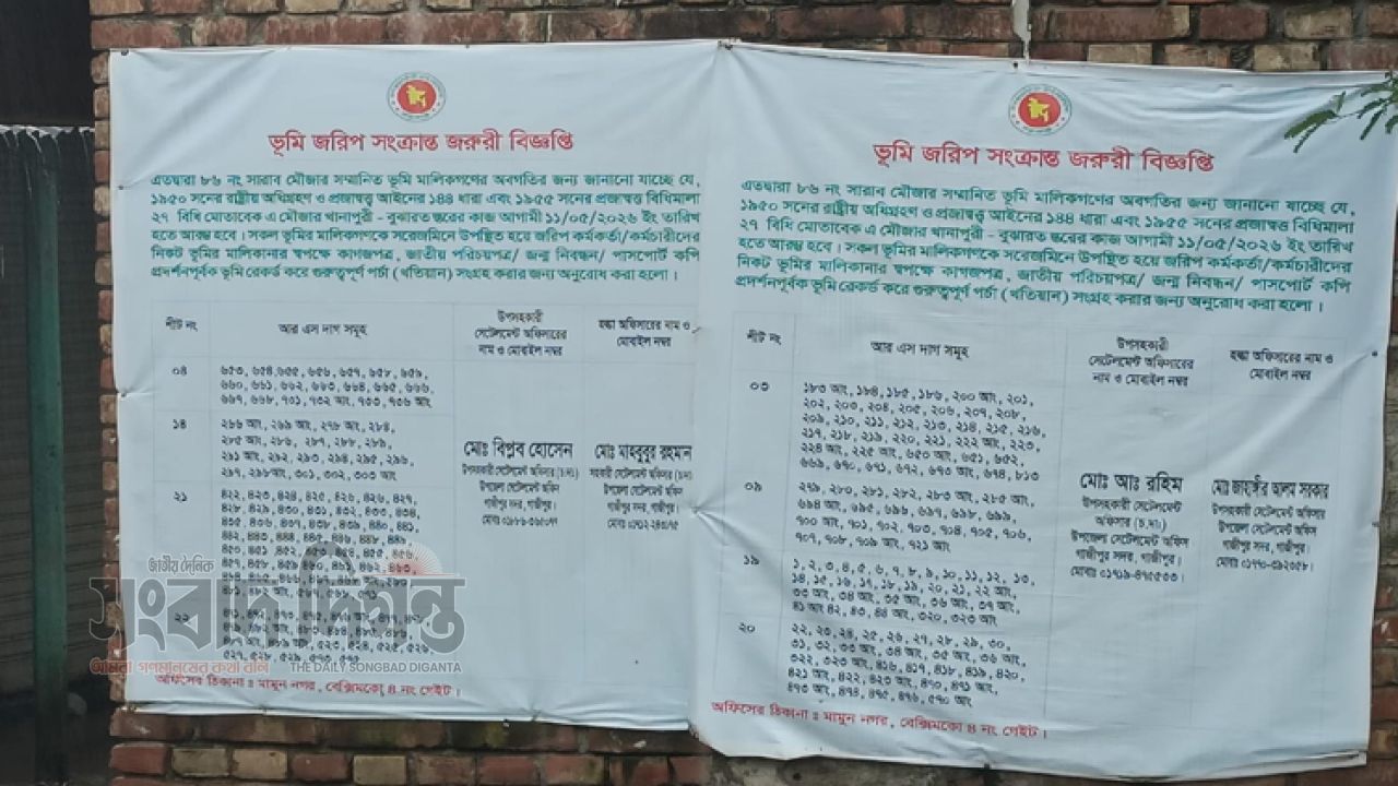 গাজীপুর কাশিমপুরে জরিপ অফিসের  কার্যক্রম নিয়ে গ্রাহকদের  সন্তোষ 