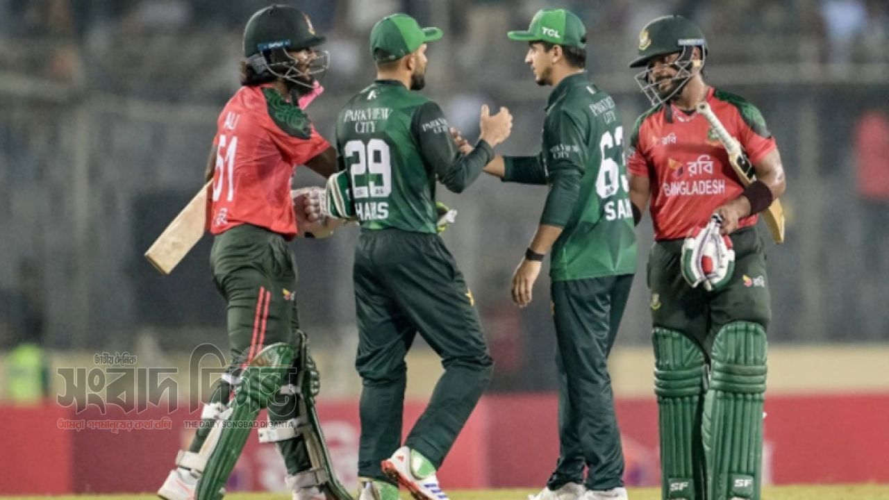 হৃদয়ের ঝড়ো ব্যাটিংয়ে পাকিস্তানকে ১১২ রানের লক্ষ্য বাংলাদেশের