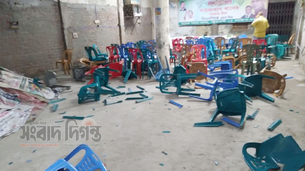 বিএনপি নেতার ওপর হামলার জেরে উত্তেজনা, লালমাইয়ে দলীয় কার্যালয়ে ভাঙচুর 