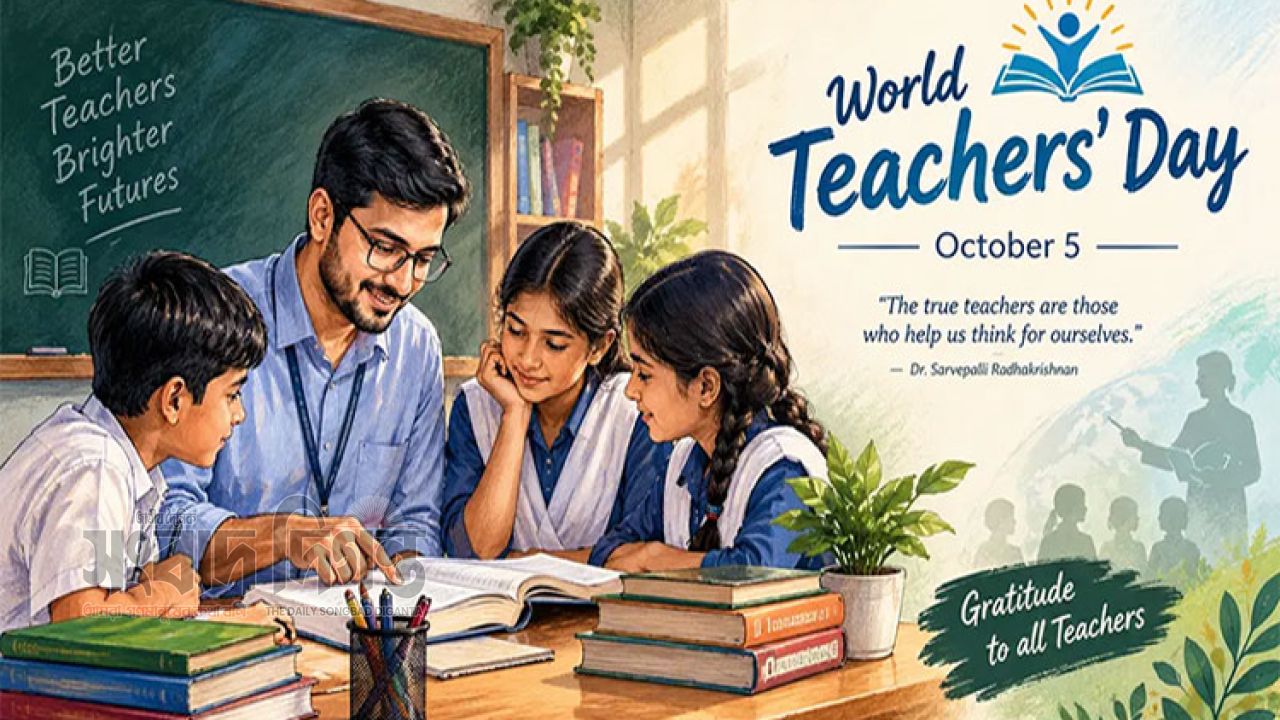 আজ বিশ্ব শিক্ষক দিবস ,১০০ গুণী শিক্ষককে সম্মাননা দেবে সরকার 