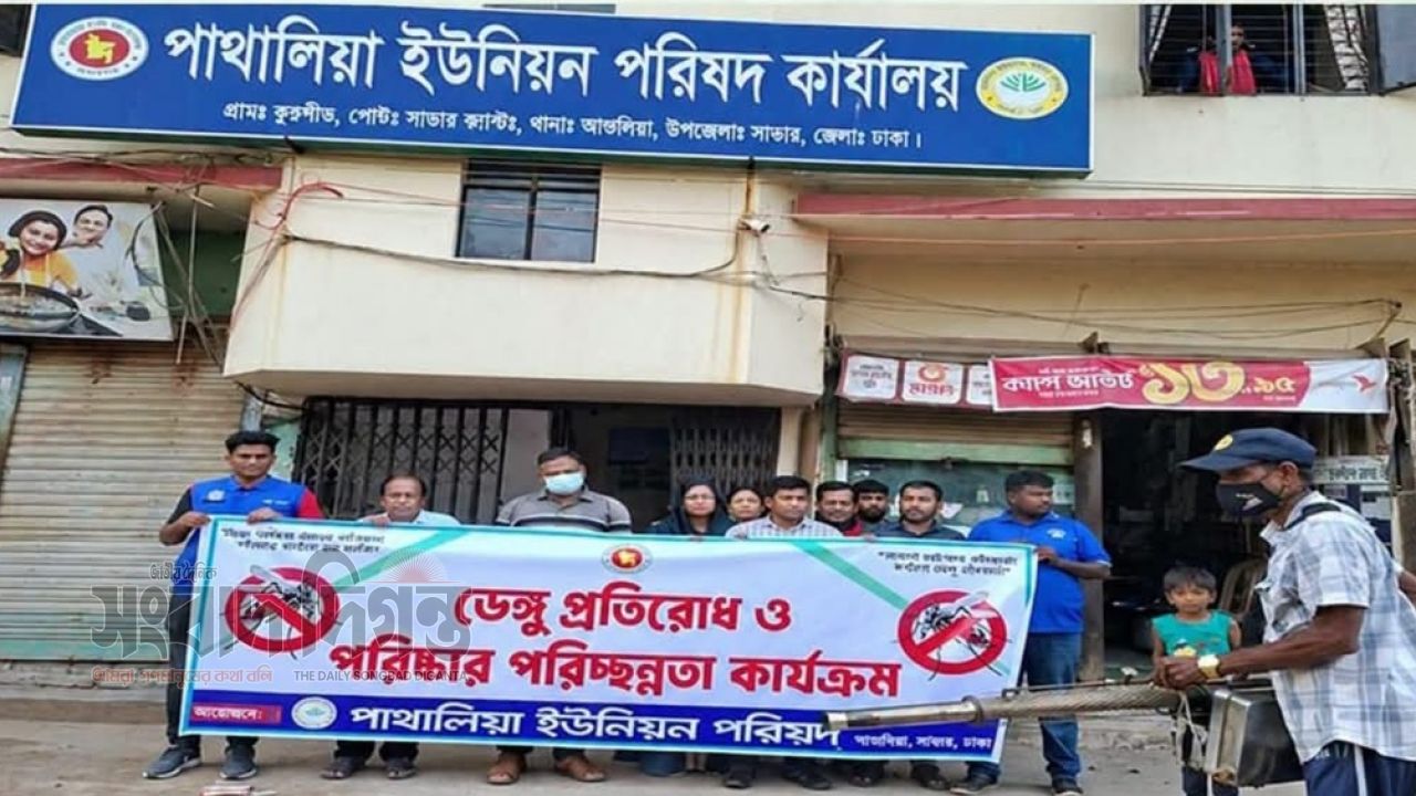 ডেঙ্গু প্রতিরোধে পাথালিয়া ইউনিয়নে পরিচ্ছন্নতা অভিযান