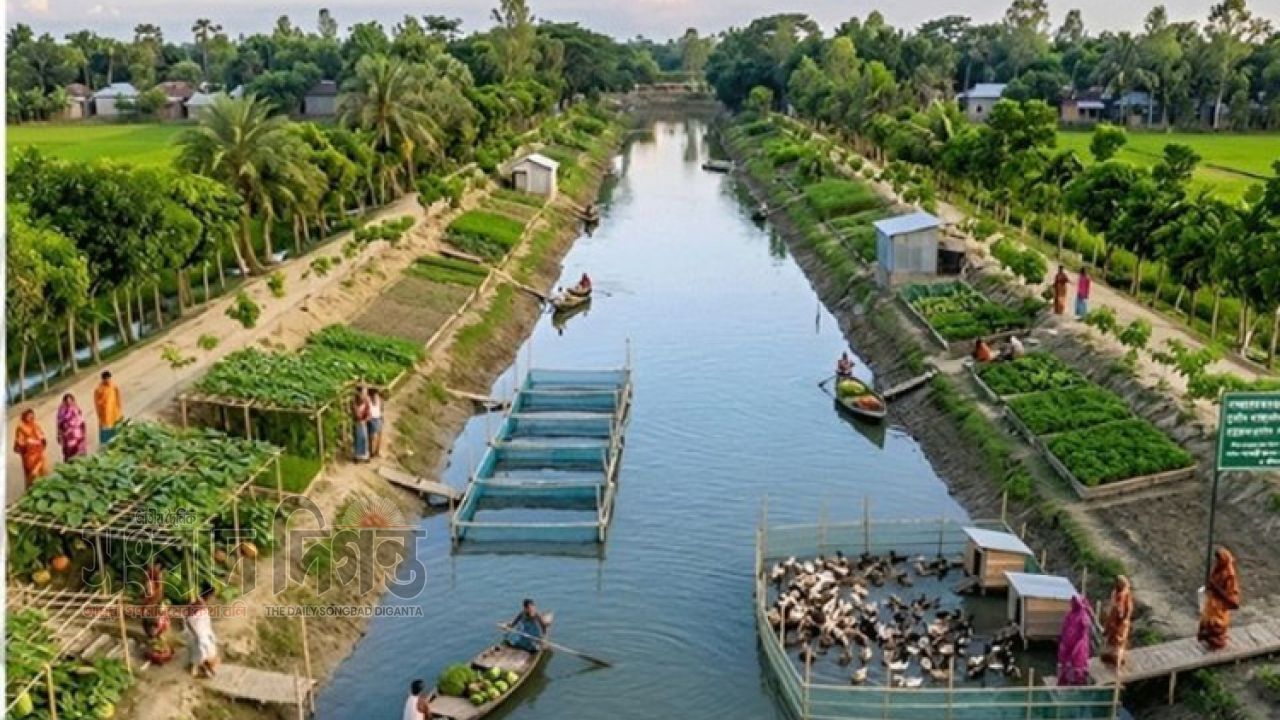 পানি নিষ্কাশনের গণ্ডি ছাড়িয়ে বহুমুখী ব্যবহারে ২০ মডেল খাল