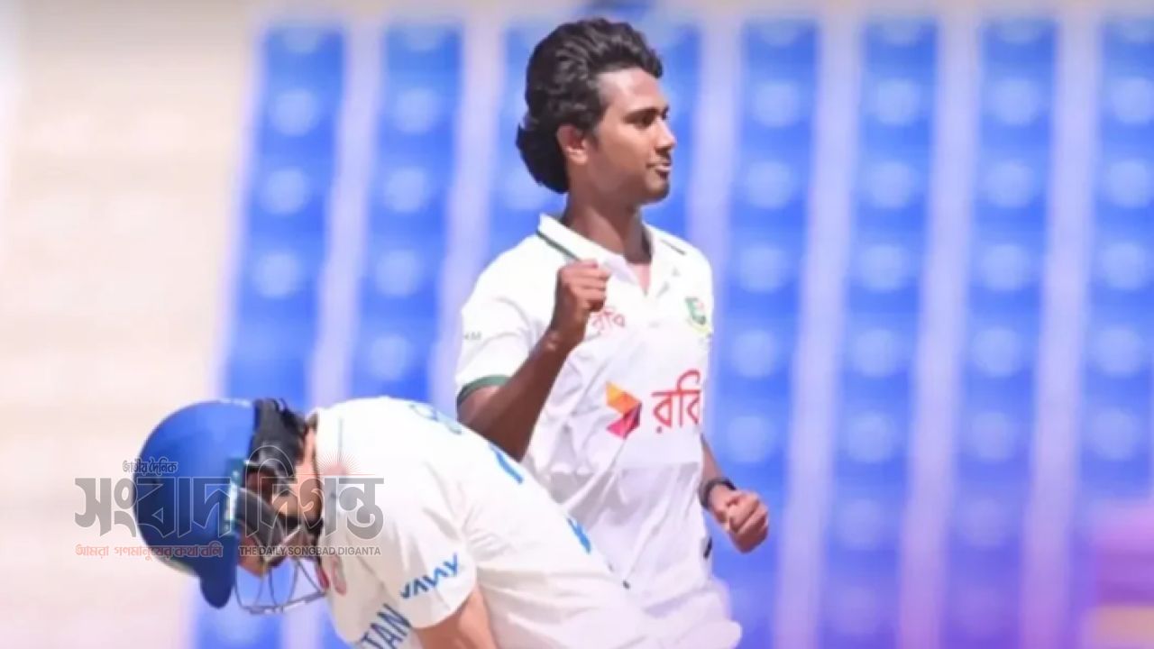 টেস্টে হাসান মাহমুদের হ্যাটট্রিক, ২৪০ রানেই অলআউট আফগানিস্তান