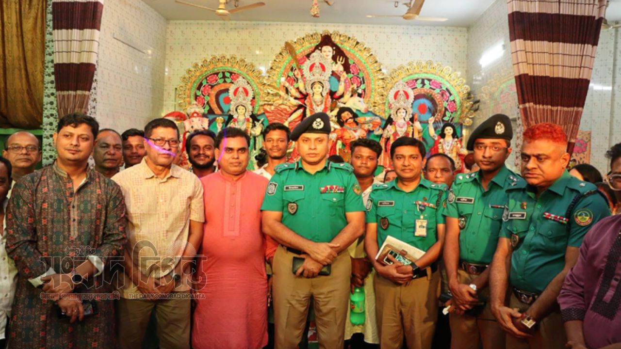 শারদীয় দুর্গাপূজা-২০২৬ উপলক্ষে পুলিশ কমিশনার কর্তৃক পূজামণ্ডপ পরিদর্শন