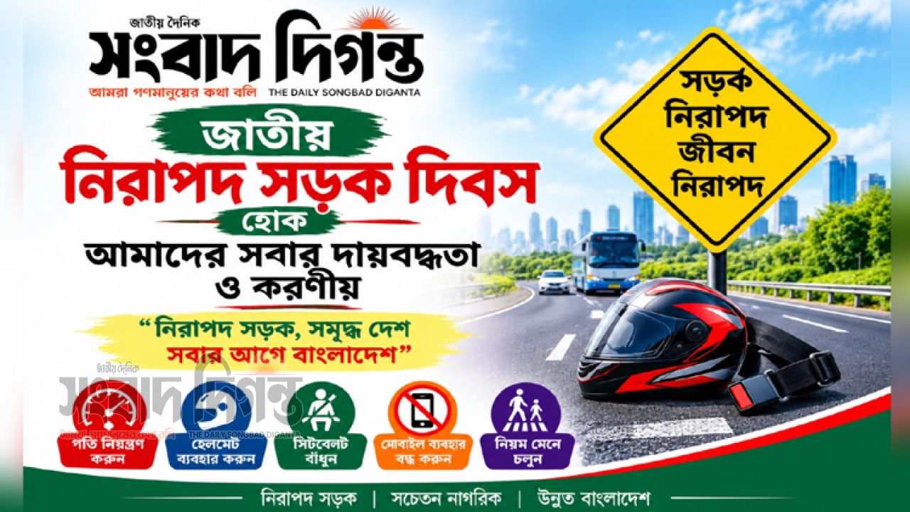 জাতীয় নিরাপদ সড়ক দিবস হোক জাতীয় অগ্রাধিকার, সম্মিলিত দায়িত্ব হোক বাস্তবায়নের শক্তি