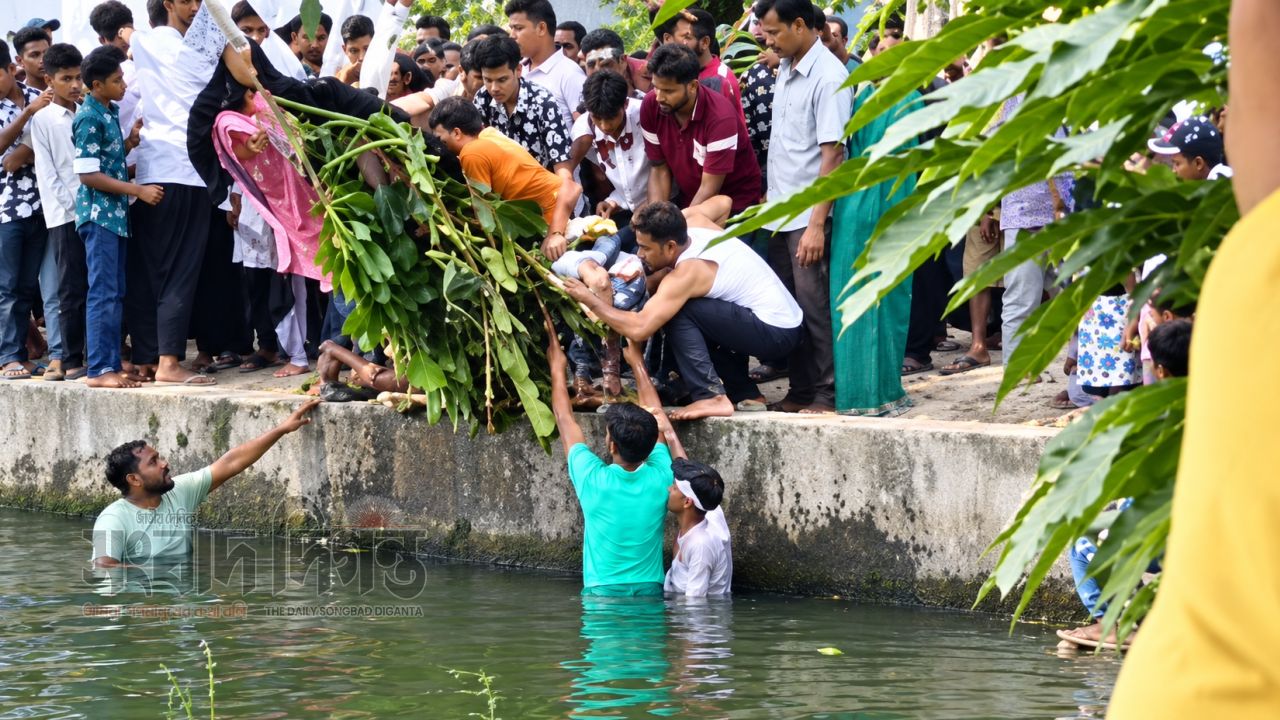 ঢাকের বাদ্যি থেমে বিষাদের সুর, ফুলবাড়িয়ায় ৭৫ মণ্ডপে দুর্গোৎসবের সমাপ্তি