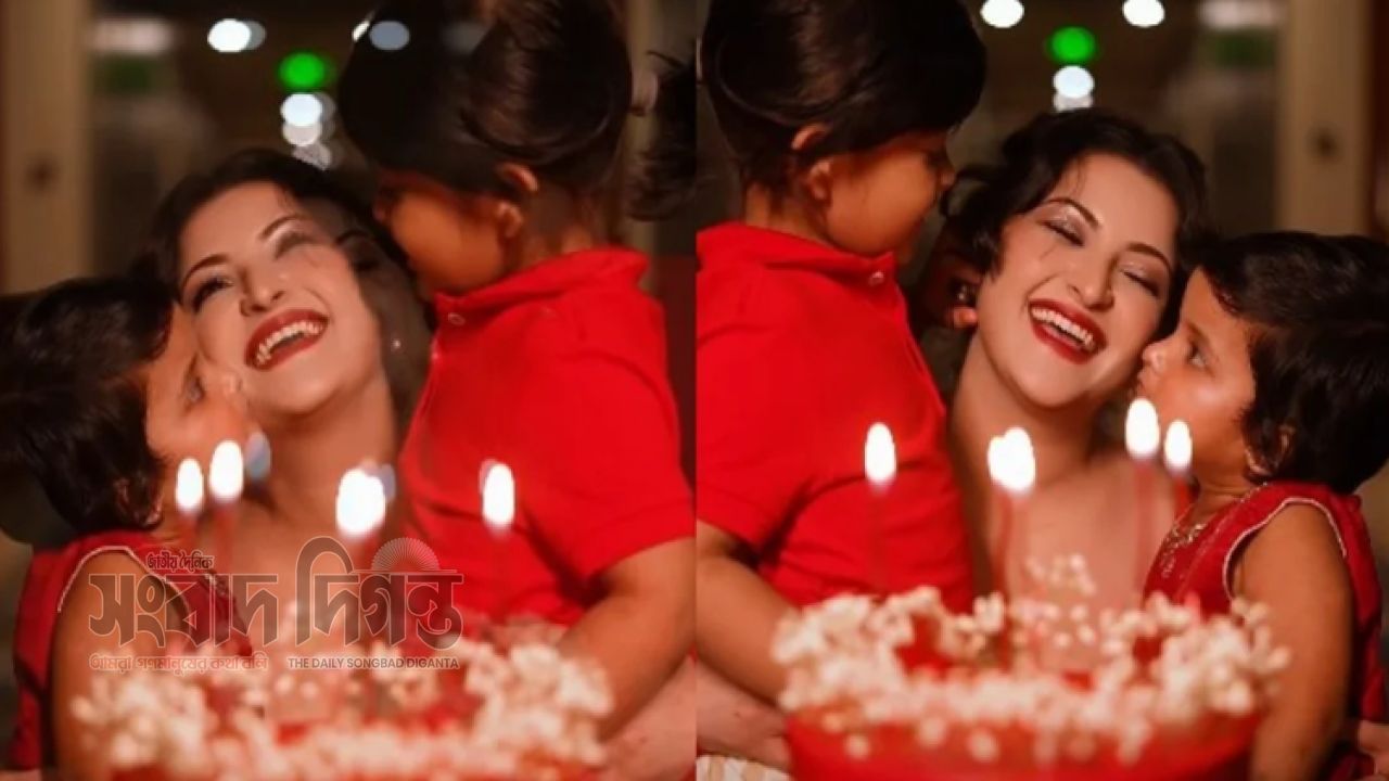 সন্তানদের নিয়ে পরীমণির জন্মদিনের সূচনা