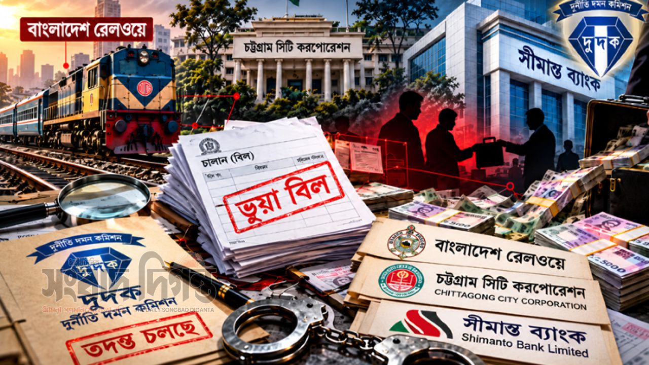 চট্টগ্রামে ভুয়া বিলে টাকা লোপাটের অভিযোগে রেল-চসিক-ব্যাংকের ১৪ জনের নামে দুদকের মামলা