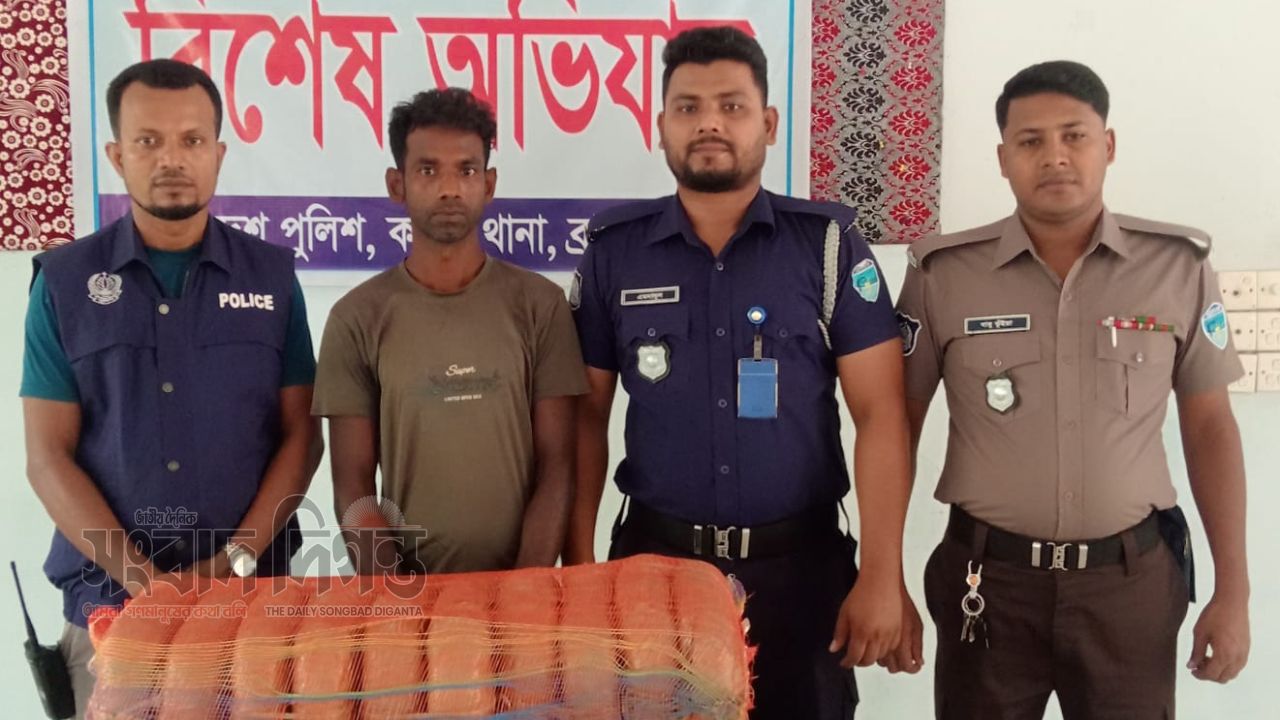 কসবায় ২০ কেজি গাঁজাসহ এক মাদক কারবারি গ্রেপ্তার, পলাতক আরও একজন